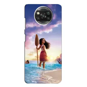 Чехол с мультфильмом Моана Xiaomi POCO X3 (Моана с веслом)