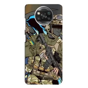 Чехлы с картинкой ЗСУ для Xiaomi POCO X3 (AlphaPrint) (Воїн ЗСУ)