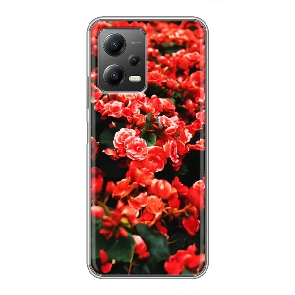 Чехол с принтом «Цветы красные» для Xiaomi POCO X5 (5G) Чехол с принтом «Цветы красные» для Xiaomi POCO X5 (5G)
