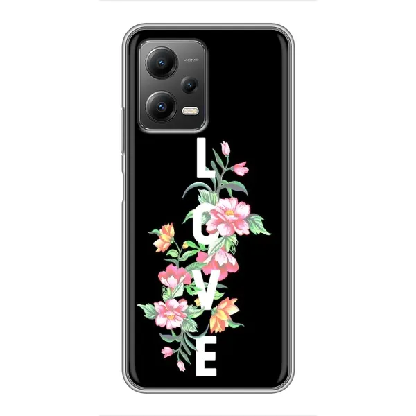 Чехол с принтом «Цветы LOVE» для Xiaomi POCO X5 (5G) Чехол с принтом «Цветы LOVE» для Xiaomi POCO X5 (5G)