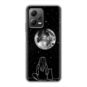 Чохол з малюнком кіт на Xiaomi POCO X5 (5G) (Дівчина з котом)