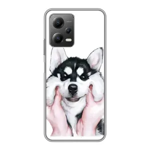Чохол з Хаскі Xiaomi POCO X5 (5G) - (AlphaPrint) (Хаскі улибака)