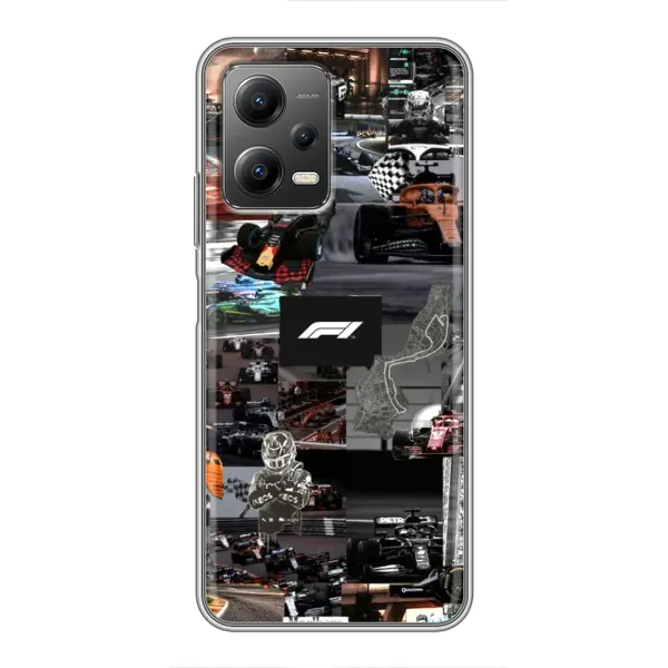 Чохол з принтом «Гоночний колаж Ф1» для Xiaomi POCO X5 (5G)