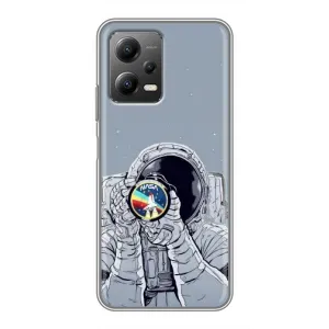 Чехол NASA для Xiaomi POCO X5 (5G) (AlphaPrint) (Космонавт фото)