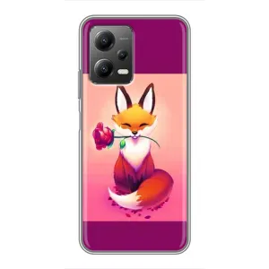 Чохли з картинкою Лисичка для Xiaomi POCO X5 (5G) (VPrint) (Лиса з трояндою)