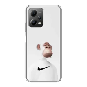 Чехлы с Обезьянами NFT для Xiaomi POCO X5 (5G) (AlphaPrint) (обезьяна NFT Nike)
