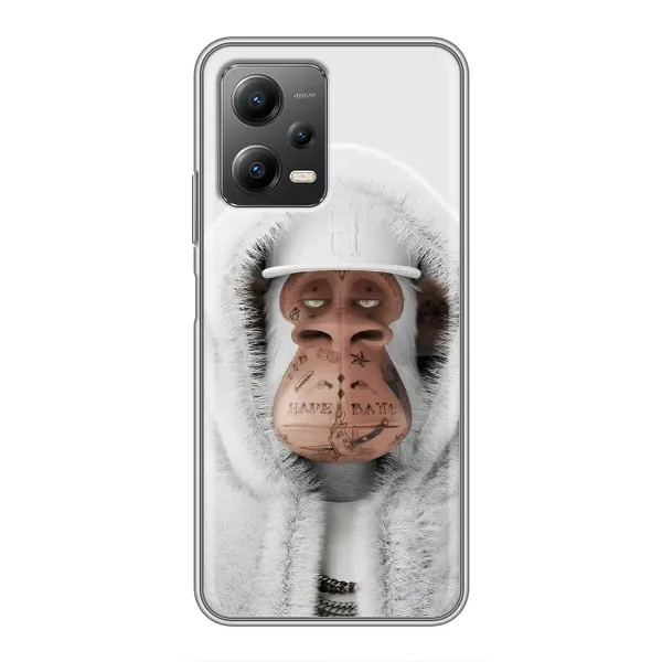Чехол с принтом «обезьяна NFT в тату» для Xiaomi POCO X5 (5G)