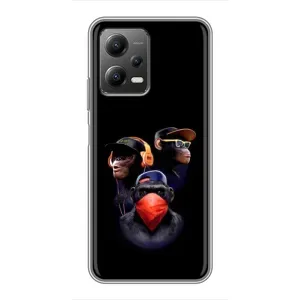 Чохол з Мавпами Xiaomi POCO X5 (5G) - (AlphaPrint) (Три мавпи)