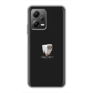 Чехол Майнкрафт на Xiaomi POCO X5 (5G) (AlphaPrint) Minecraft (Овечка Майнкрафт)