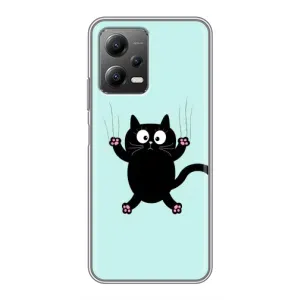 Чохол з принтом для Xiaomi POCO X5 (5G) (AlphaPrint) Модні коти (Падаючий кіт)