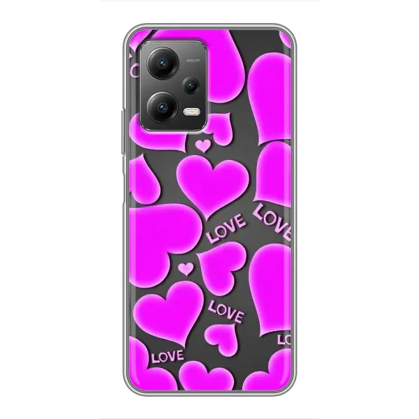 Чехол с принтом «Pink hearts» для Xiaomi POCO X5 (5G) Чехол с принтом «Pink hearts» для Xiaomi POCO X5 (5G)