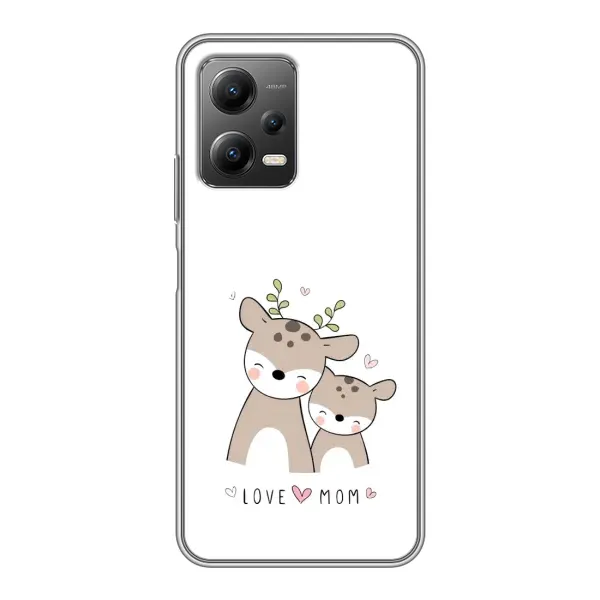 Чохол з принтом «Оленята мама і малюк» для Xiaomi POCO X5 (5G)