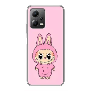 Чохол з Лабубу на Xiaomi POCO X5 (5G) (Рожевий Лабубу)