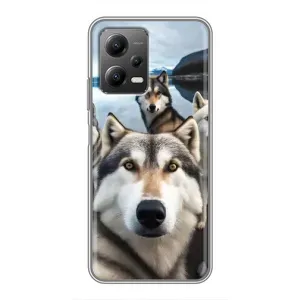 Чохол з Хаскі Xiaomi POCO X5 (5G) - (AlphaPrint) (Селфі Хаскі)
