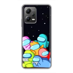 Чохли Амонг Ас для Xiaomi POCO X5 (5G) (AlphaPrint) (Скіни в космосі)