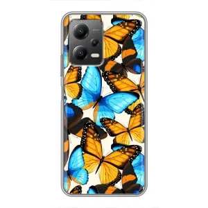 Чохол з принтом для Сяомі POCO X5 (5G) - (Прикольні) (AlphaPrint) (Яскраві метелики)
