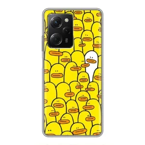 Чохол з принтом для Сяомі POCO X5 Pro (5G) - (Прикольні) (AlphaPrint) (Біла уточка)