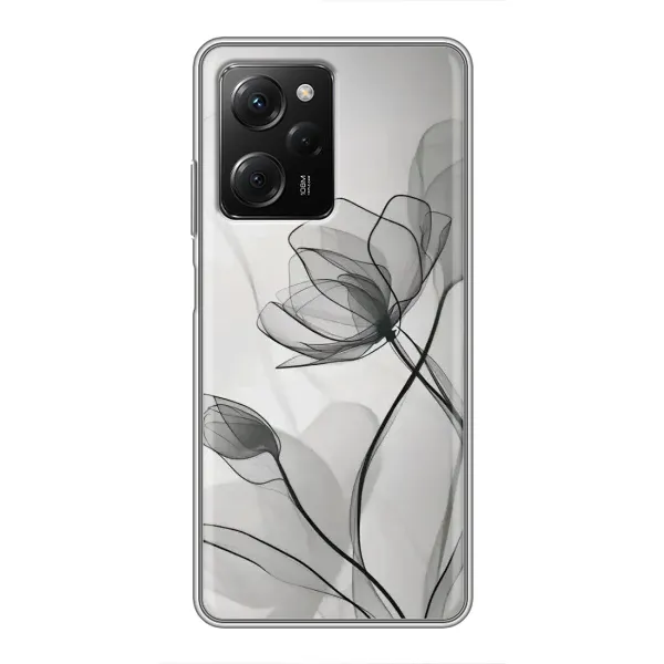 Чохол з принтом «Чорні квіти» для Xiaomi POCO X5 Pro (5G)
