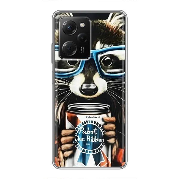 Чохол з принтом «Єнот з банкою» для Xiaomi POCO X5 Pro (5G)