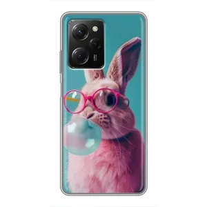 Чохол з принтом стильні тварини для Сяомі POCO X5 Pro (5G) (Кролик в окулярах)