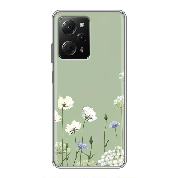 Чохол з принтом «Квіти на зеленому» для Xiaomi POCO X5 Pro (5G)