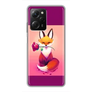 Чохли з картинкою Лисичка для Xiaomi POCO X5 Pro (5G) (VPrint) (Лиса з трояндою)