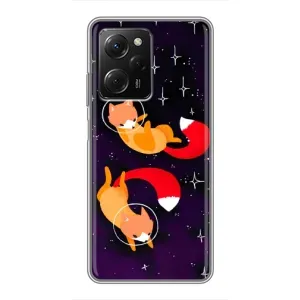 Чохли з картинкою Лисичка для Xiaomi POCO X5 Pro (5G) (VPrint) (Лисички космонавти)
