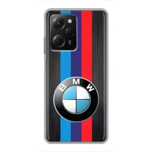 Чехол для Поко Х5 Про - с принтом БМВ (AlphaPrint) (Лого BMW)