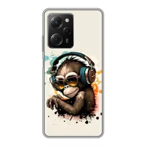 Чохол з Мавпами Xiaomi POCO X5 Pro (5G) - (AlphaPrint) (Макака в навушниках)