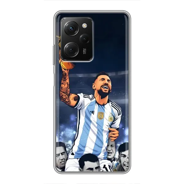 Чохол з принтом «Мессі з кубком» для Xiaomi POCO X5 Pro (5G)