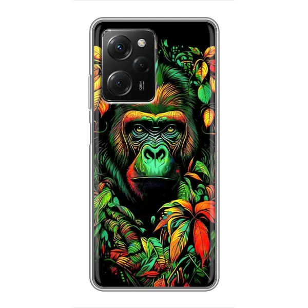 Чохол з принтом «Мавпа в квітах» для Xiaomi POCO X5 Pro (5G) Чохол з принтом «Мавпа в квітах» для Xiaomi POCO X5 Pro (5G)