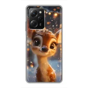 Чохол з принтом «Оленятко серед гірлянд» для Xiaomi POCO X5 Pro (5G)