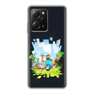 Чохол Майнкрафт на Xiaomi POCO X5 Pro (5G) (AlphaPrint) Minecraft (персонажі Minecraft)