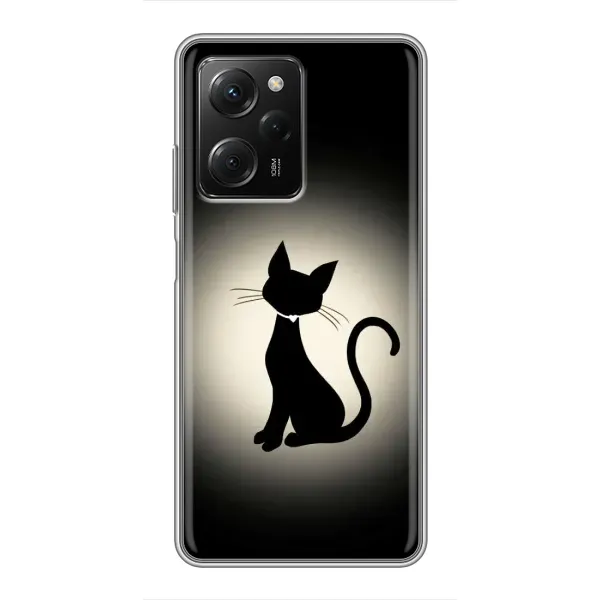 Чохол з принтом «Силует котика» для Xiaomi POCO X5 Pro (5G)