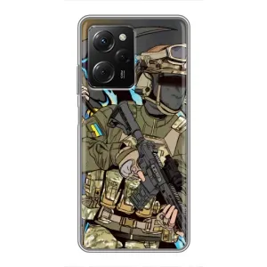Чехлы с картинкой ЗСУ для Xiaomi POCO X5 Pro (5G) (AlphaPrint) (Воїн ЗСУ)