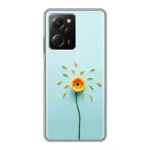 Чехлы с Цветами для Xiaomi POCO X5 Pro (5G) (VPrint) (Желтый цветок)