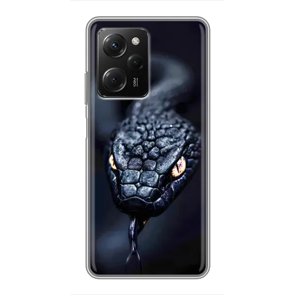 Чохол з принтом «Чорна змія» для Xiaomi POCO X5 Pro (5G)