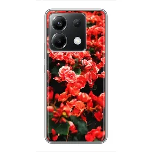 Чехлы с Цветами для Xiaomi POCO X6 5G (VPrint) (Цветы красные)