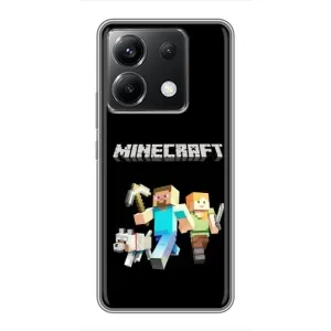 Чехол Майнкрафт на Xiaomi POCO X6 5G (AlphaPrint) Minecraft (герои Minecraft)