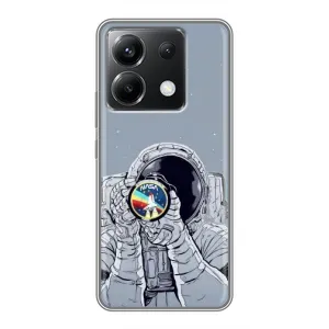 Чехол NASA для Xiaomi POCO X6 5G (AlphaPrint) (Космонавт фото)