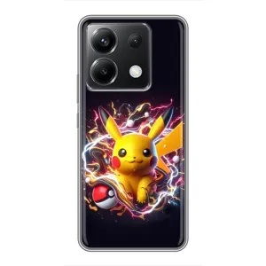Чохол з Пікачу на Xiaomi POCO X6 5G (Пікачу з м'ячем)