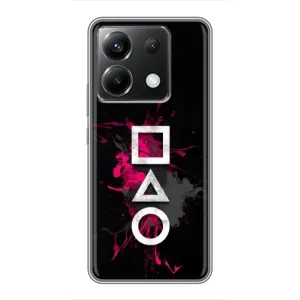 Чехол Гра в кальмара для Xiaomi POCO X6 5G (Символы Игра кальмара)
