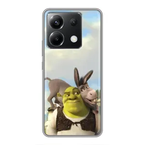 Чехол с мультфильмом Шрек на Xiaomi POCO X6 5G (Шрек и Осел)