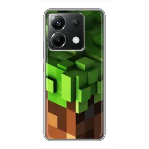 Чехол Майнкрафт на Xiaomi POCO X6 5G (AlphaPrint) Minecraft (текстура Майнкрафт)
