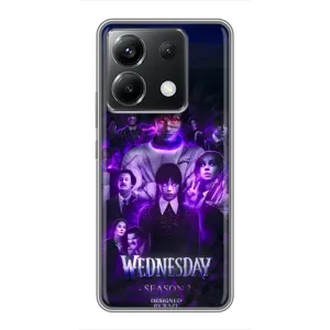 Чехол с дизайном Венздей 2 на Xiaomi POCO X6 5G (Фиолетовая магия Уэнздей)