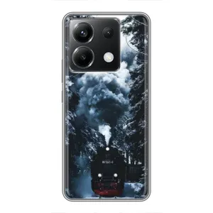 Новорічні, Святкові Чохли для Xiaomi POCO X6 5G - 2024 год (Зимовий потяг)