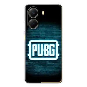 Чехол PUBG для Поко Х7 Про (AlphaPrint) (Лого PUBG)