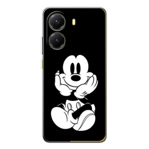 Эксклюзивный чехол для Xiaomi POCO X7 Pro (AlphaPrint - Мультяшные) (Микки на черном)
