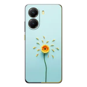 Чехлы с Цветами для Xiaomi POCO X7 Pro (VPrint) (Желтый цветок)