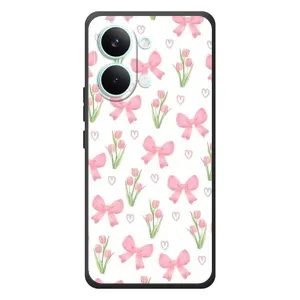 Чехол с бантиками на :.Xiaomi Poco X8 Pro Max (Банты и цветы)